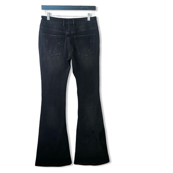 NWT SER.O.YA Demi flare jeans mid rise denim black some stretch Sz 26 - Picture 8 of 14